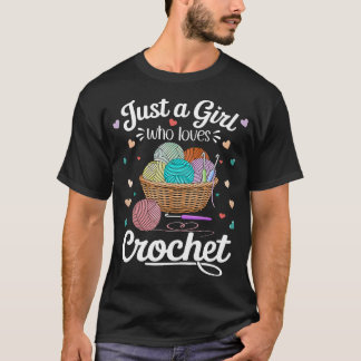 T-shirt Juste Une Fille Qui Aime Le Crochet Drôle De Croch