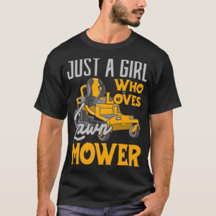 T-shirt Juste une fille qui aime le jardinage de gazon
