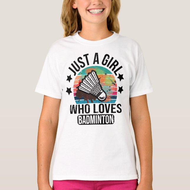 T-shirt Juste Une Fille Qui Aime Le Joueur De Raquettes De (Devant)
