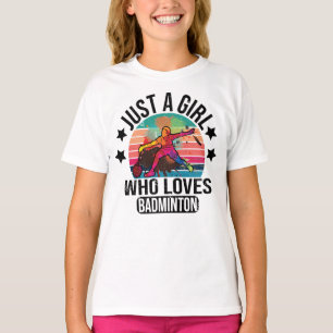 T-shirt Juste Une Fille Qui Aime Le Joueur De Raquettes De