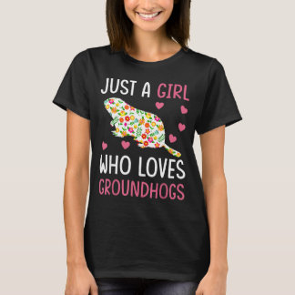 T-shirt Juste une fille qui aime le jour de la marmotte
