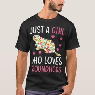 T-shirt Juste Une Fille Qui Aime Le Jour De La Marmotte