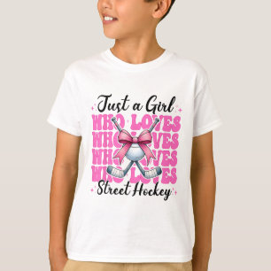 T-shirt Juste une fille qui aime le nœud coquette de hocke
