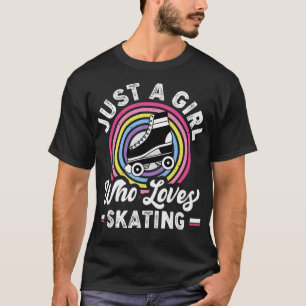 T-shirt Juste Une Fille Qui Aime Le Patinage À Roulettes P