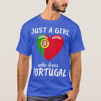 T-shirt Juste une fille qui aime le Portugal
