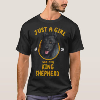T-shirt Juste Une Fille Qui Aime Le Roi Berger Chien