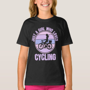 T-shirt Juste une fille qui aime le vélo fille de vélo