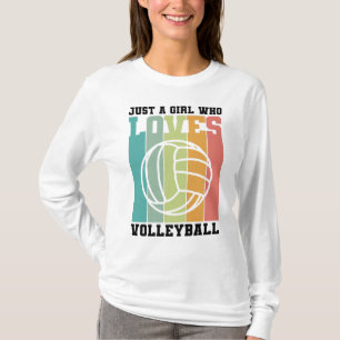 T-shirt Juste une fille qui aime le volleyball
