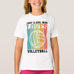 T-shirt Juste une fille qui aime le volleyball