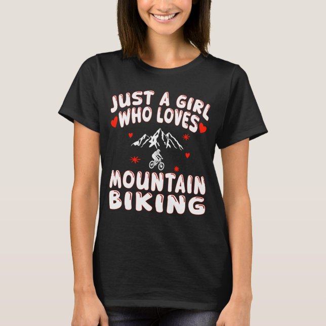T-shirt Juste Une Fille Qui Aime Le VTT (Devant)