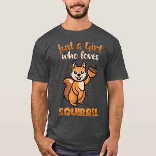 T-shirt Juste Une Fille Qui Aime L'Écureuil Japonais Pour