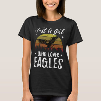 T-shirt Juste une fille qui aime les aigles pour un aigle