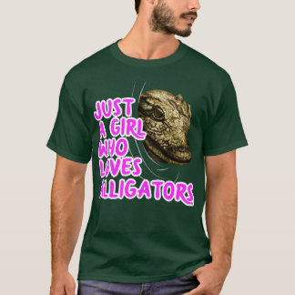 T-shirt Juste une fille qui aime les alligators