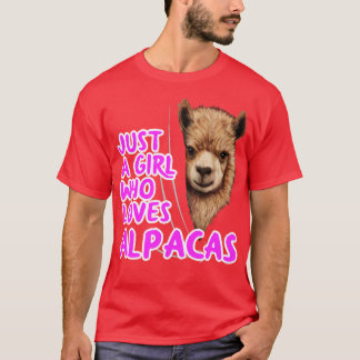 T-shirt Juste Une Fille Qui Aime Les Alpacas