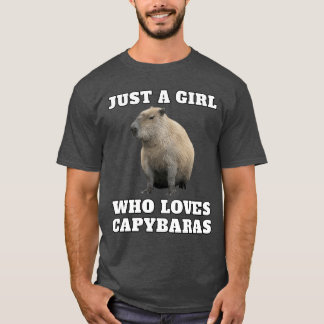 T-shirt Juste une fille qui aime les amis capybaras