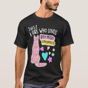 T-shirt Juste une fille qui aime les bergers allemands - D