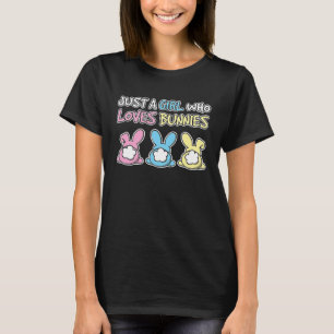 T-shirt Juste Une Fille Qui Aime Les Bunnies Mignonnes Lap