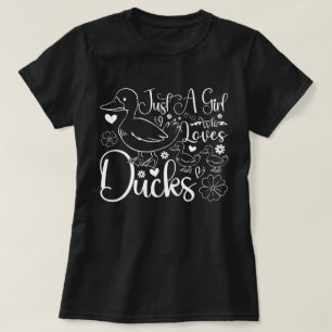 T-shirt Juste Une Fille Qui Aime Les Canards Mignons Propr