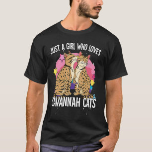 T-shirt Juste Une Fille Qui Aime Les Chats De Savannah