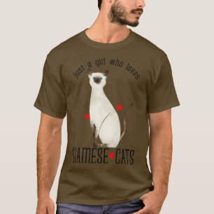 T-shirt Juste une fille qui aime les chats siamois