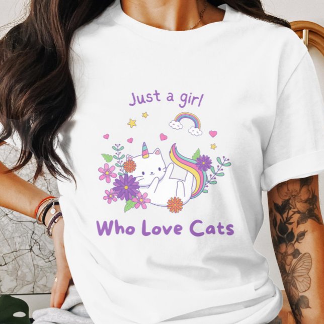T-shirt Juste Une Fille Qui Aime Les Chats Très FUNNY (Créateur téléchargé)