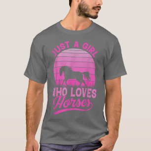 T-shirt Juste Une Fille Qui Aime Les Chevaux