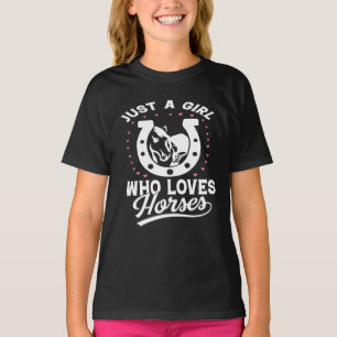 T-shirt juste une fille qui aime les chevaux