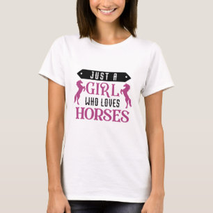 T-shirt Juste Une Fille Qui Aime Les Chevaux