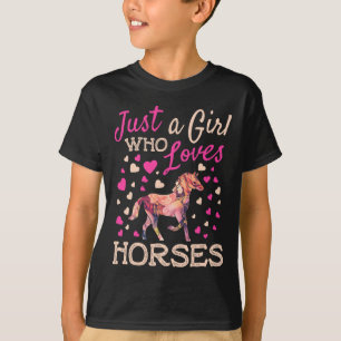 T-shirt Juste Une Fille Qui Aime Les Chevaux Cheval Équita