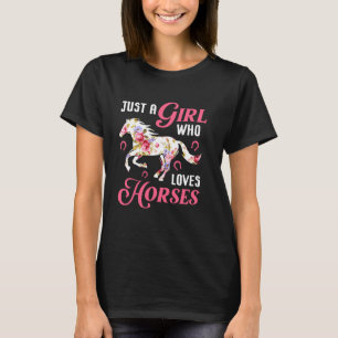 T-shirt Juste Une Fille Qui Aime Les Chevaux Cheval équita
