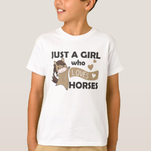 T-shirt Juste Une Fille Qui Aime Les Chevaux Doux Pony
