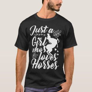 T-shirt Juste Une Fille Qui Aime Les Chevaux Équitation