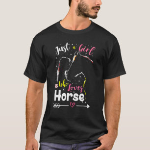 T-shirt Juste Une Fille Qui Aime Les Chevaux Filles De Che