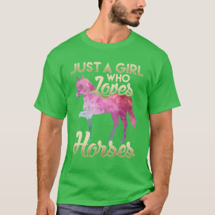 T-shirt Juste une fille qui aime les chevaux Galactic Spac