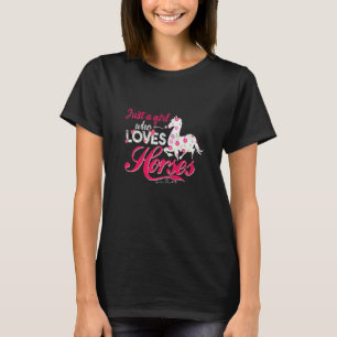 T-shirt Juste Une Fille Qui Aime Les Chevaux Je Riding Equ
