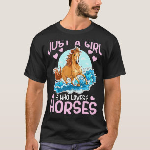 T-shirt Juste Une Fille Qui Aime Les Chevaux Joli Galop Sa