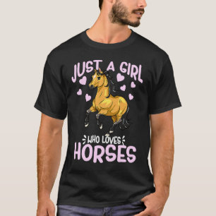 T-shirt Juste une fille qui aime les chevaux joli galop sa