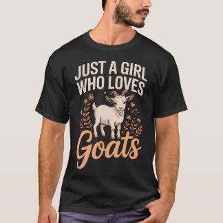T-shirt Juste Une Fille Qui Aime Les Chèvres Chèvre