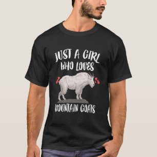 T-shirt Juste une fille qui aime les chèvres de montagne a