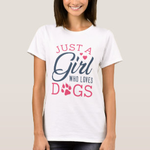 T-shirt Juste Une Fille Qui Aime Les Chiens