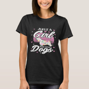 T-shirt Juste Une Fille Qui Aime Les Chiens Cocker Chien E