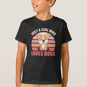 T-shirt Juste Une Fille Qui Aime Les Chiens Corgis Herz Co