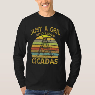 T-shirt Juste Une Fille Qui Aime Les Cicadas Entomologues 