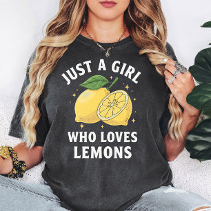 T-shirt Juste une fille qui aime les citrons Graphique de
