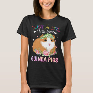 T-shirt Juste une fille qui aime les cochons de Guinée