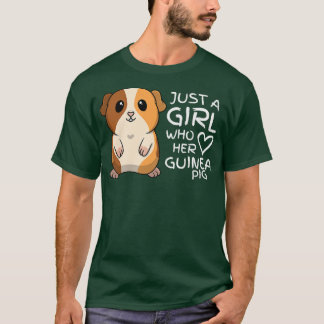 T-shirt Juste une fille qui aime les cochons de Guinée853