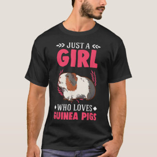 T-shirt Juste une fille qui aime les cochons de Guinée 348