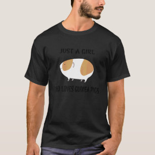 T-shirt Juste Une Fille Qui Aime Les Cochons De Guinée Ani