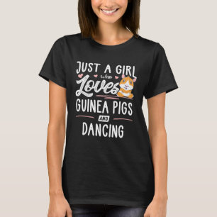 T-shirt Juste Une Fille Qui Aime Les Cochons De Guinée Et