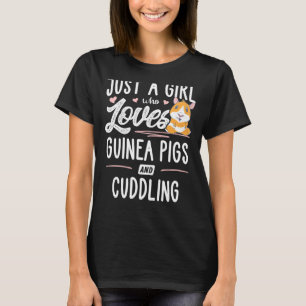 T-shirt Juste Une Fille Qui Aime Les Cochons De Guinée Et 